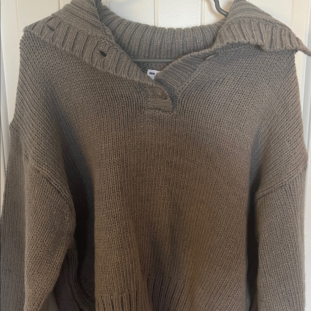 Grey button sweater from ASOS - Picture 2 of 9
